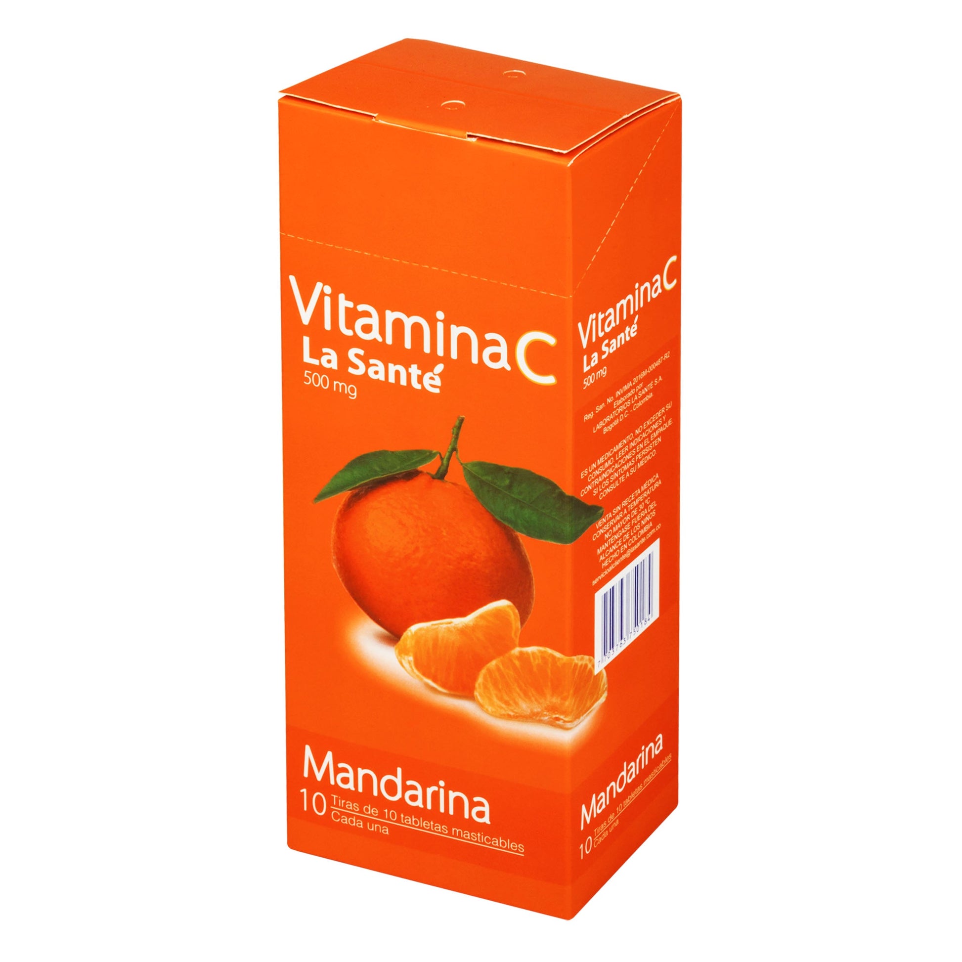 Vitamina C 500 mg Mandarina 100 Tbs Ls