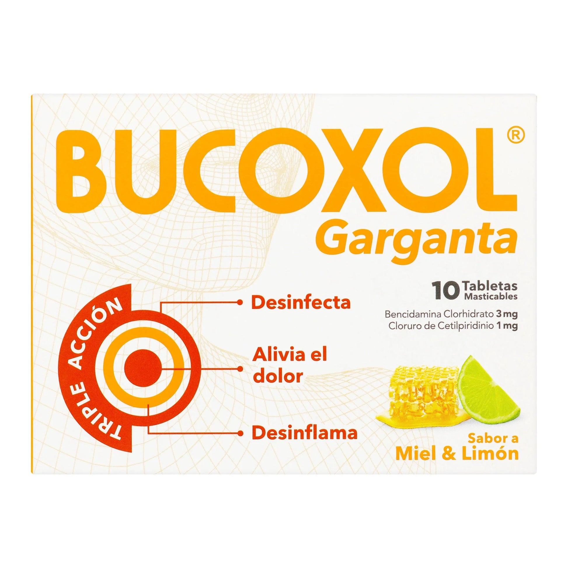 BucalOXOL Triple Accion Miel Limon 10 Tbs