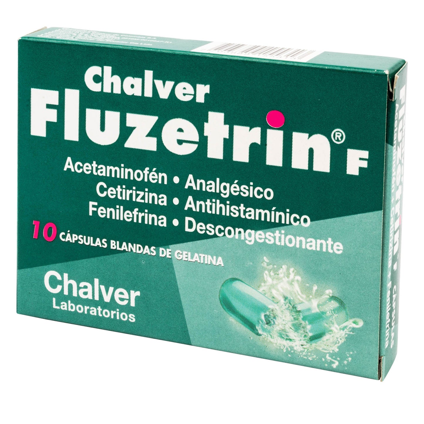 Fluzetrin F 500 mg 10 Cápsulas Cbg
