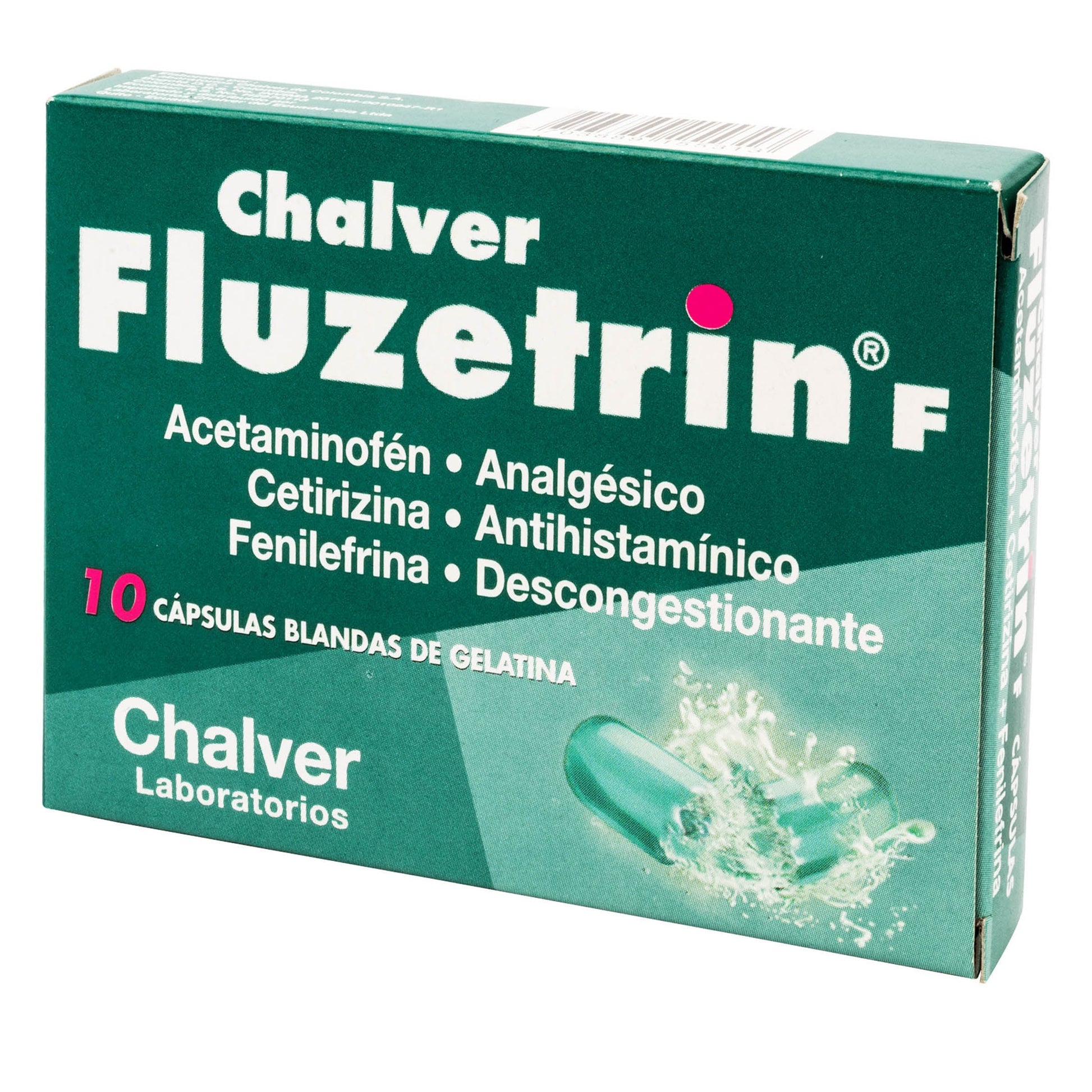 Fluzetrin F 500 mg 10 Cápsulas Cbg