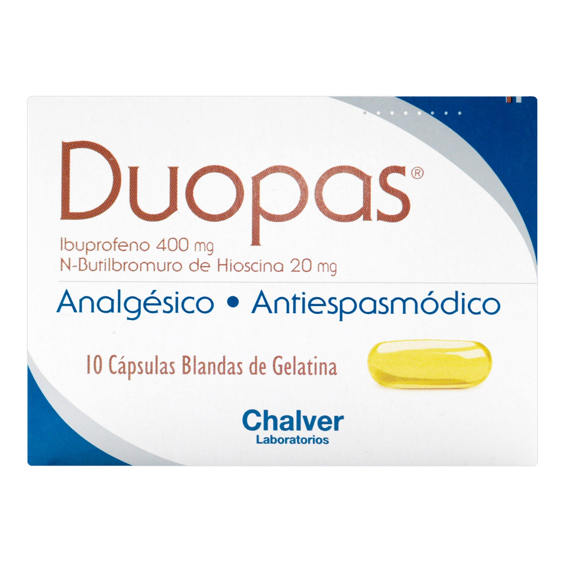 DuoPAS 400/20 mg 10 Cápsula Blan.de GelATINA