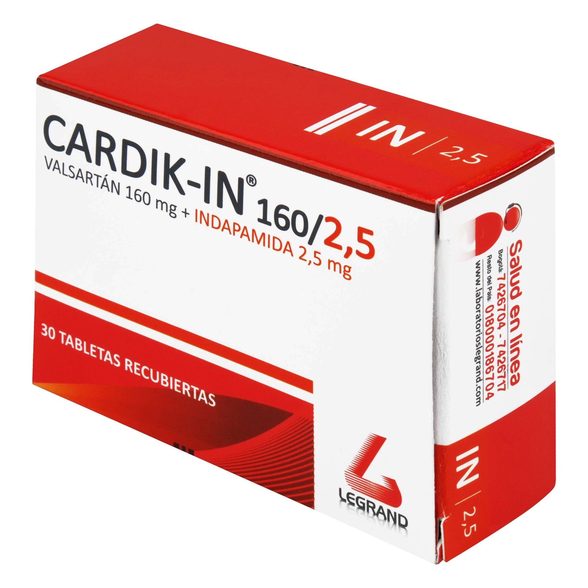 Cardik-in 160/2.5 mg 30 Tabletas