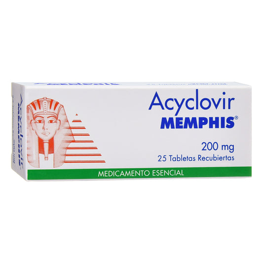 Acyclovir 200 mg 25 Tabletas Mp