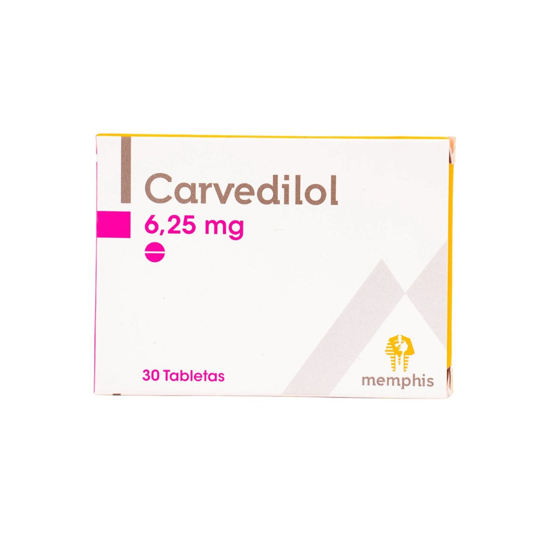 Carvedilol 6.25 mg X 30 Tableta Memphis