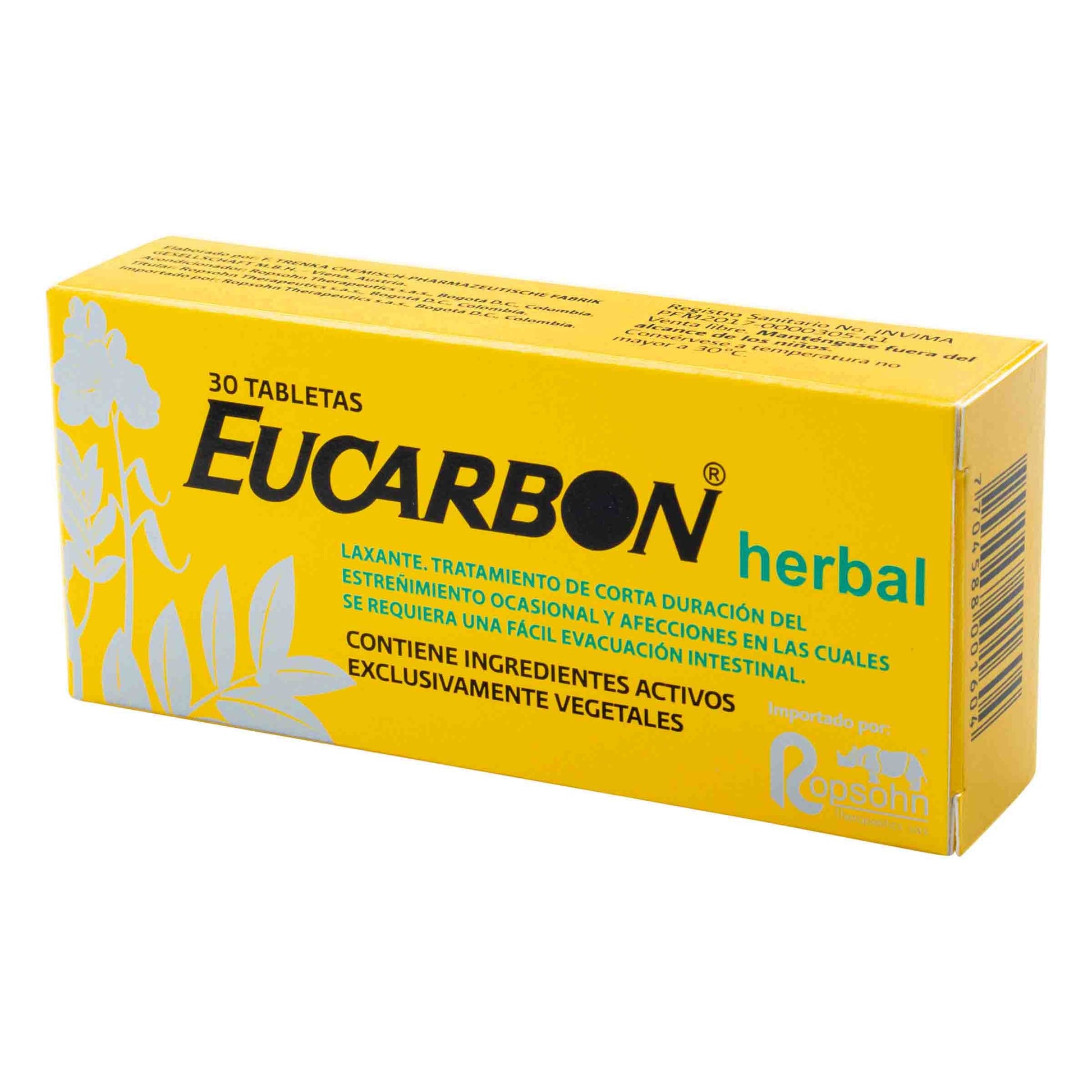 Eucarbon Herbal 30 Tabletas
