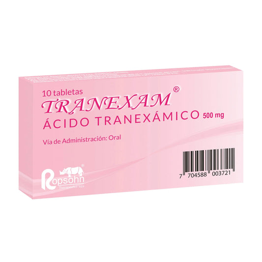 Tranexan 500 mg 10 Tabletas