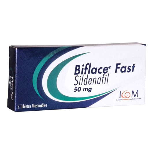 Biflace Fast 50 Miligramos 2 Tabletas Masticables