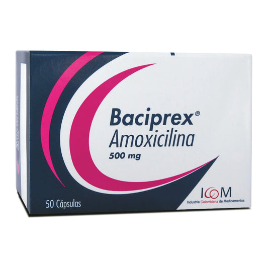 Baciprex 500 mg 50 Cápsula Icom