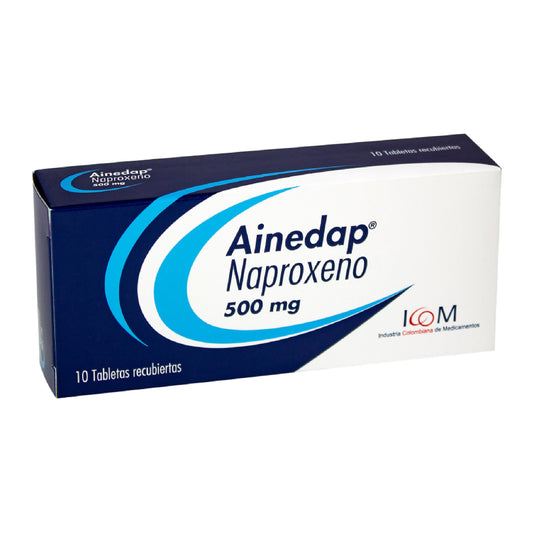 Ainedap 500 mg 10 Tabletas Icom