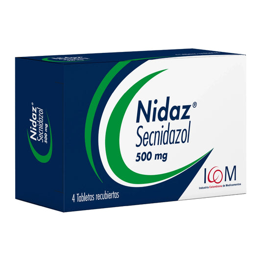 Nidaz 500 mg 4 Tabletas Icom