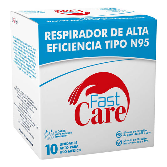 Tapabocas Fast Care Tipo N95 10 Uds Icom