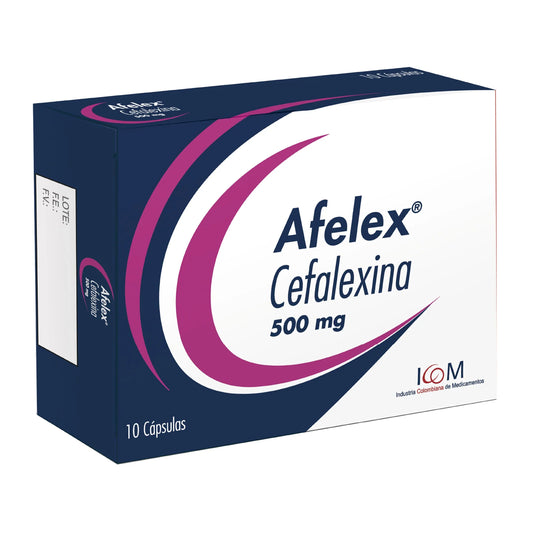 Afelex 500 mg 10 Cápsula Icom