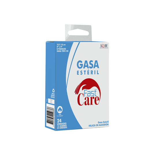 Gasa Fast Care Estéril 4X4 Yd 12 Sobres