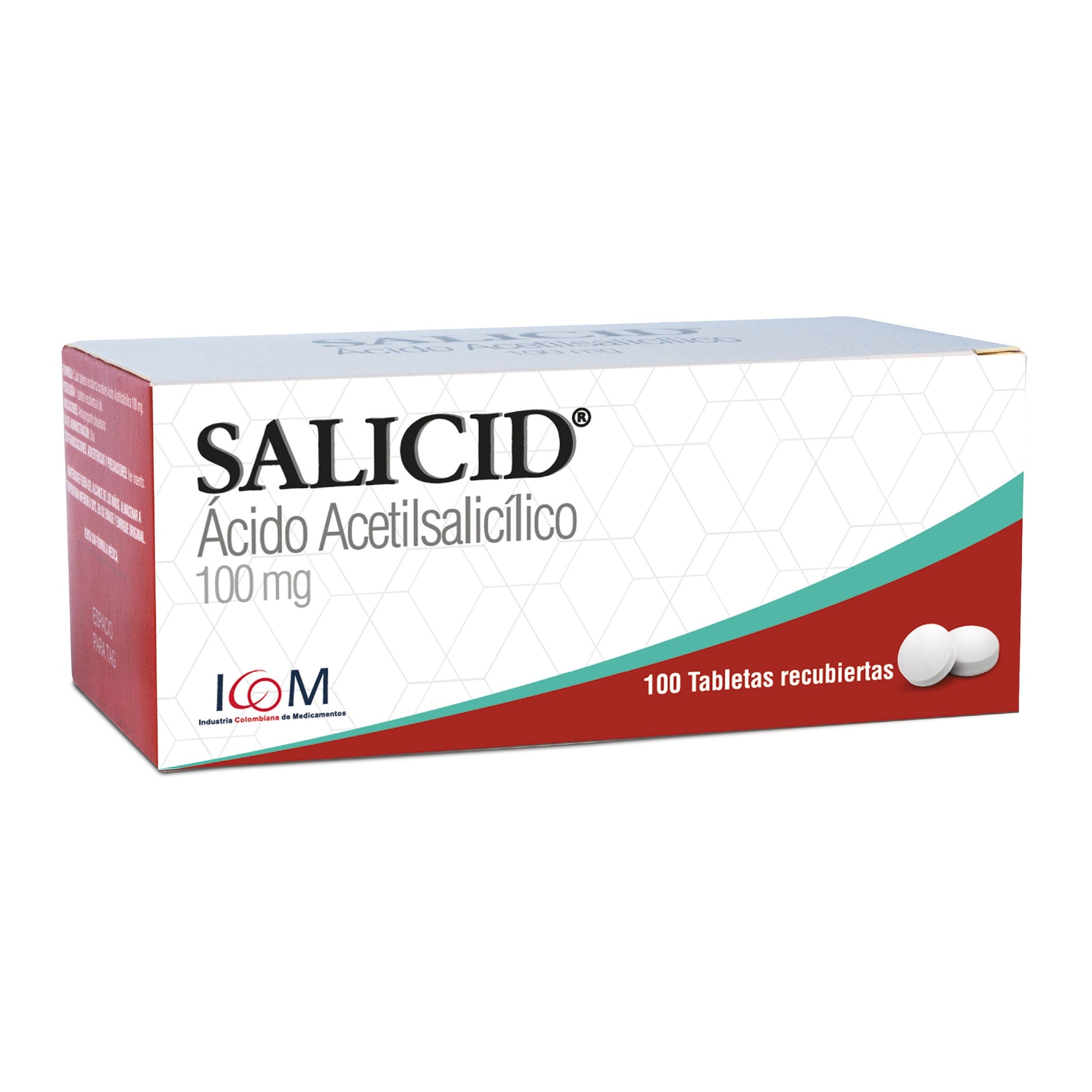 Salicid 100 mg 100 Tabletas Icom
