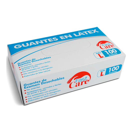 Guante Fast Care Exa Latex T.l 100und Ic