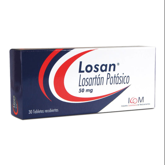 Losartán 50 mg 30 Tabletas