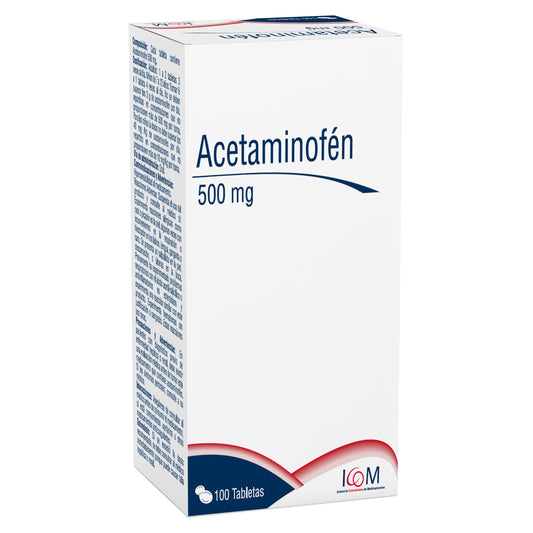 Acetaminofén 500 mg 100tbs Icom