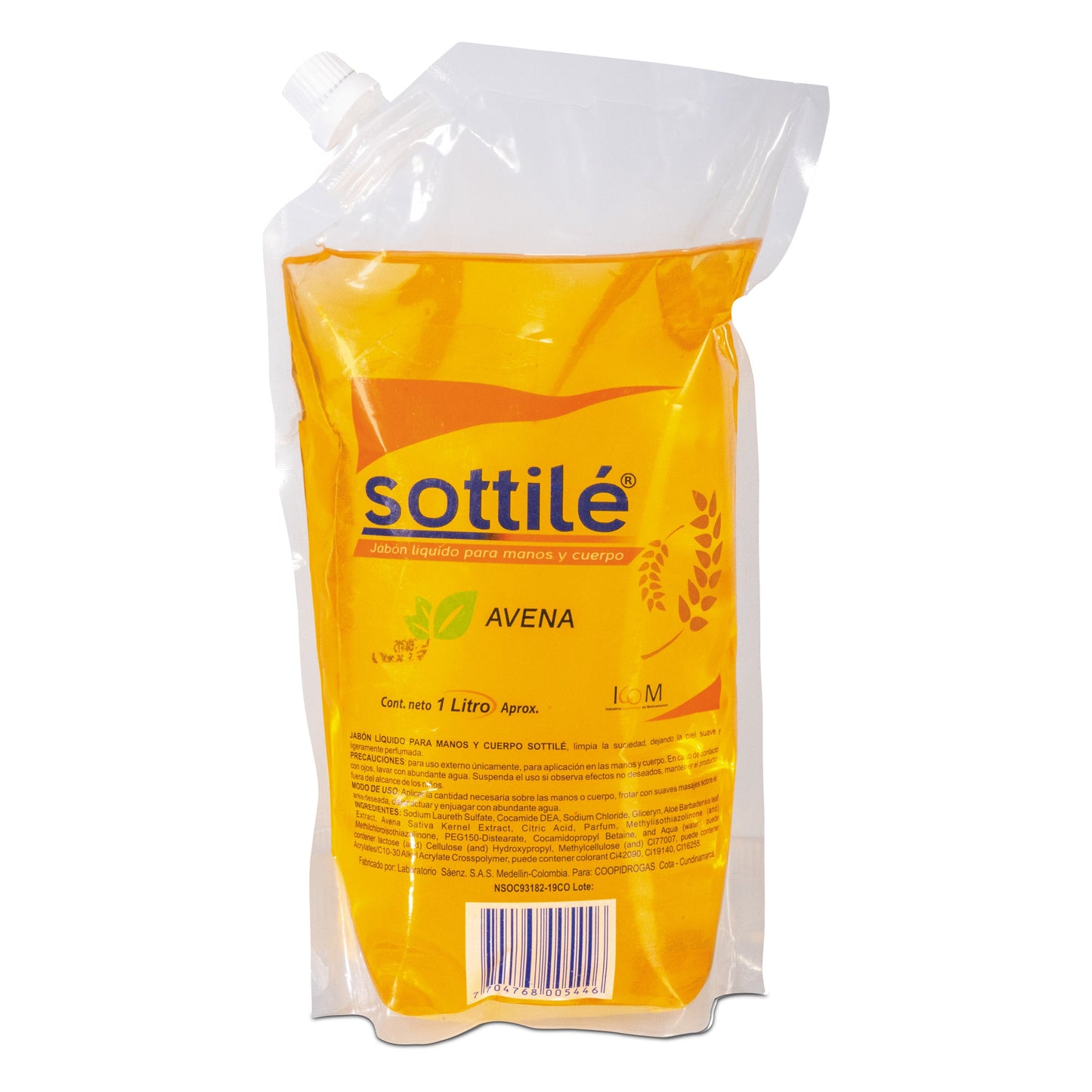 Jabón Liq.sottile Avena Doypack 100ml