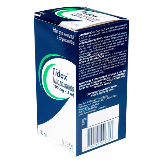 Tidax 100 mg Suspensión 30 ml Icom