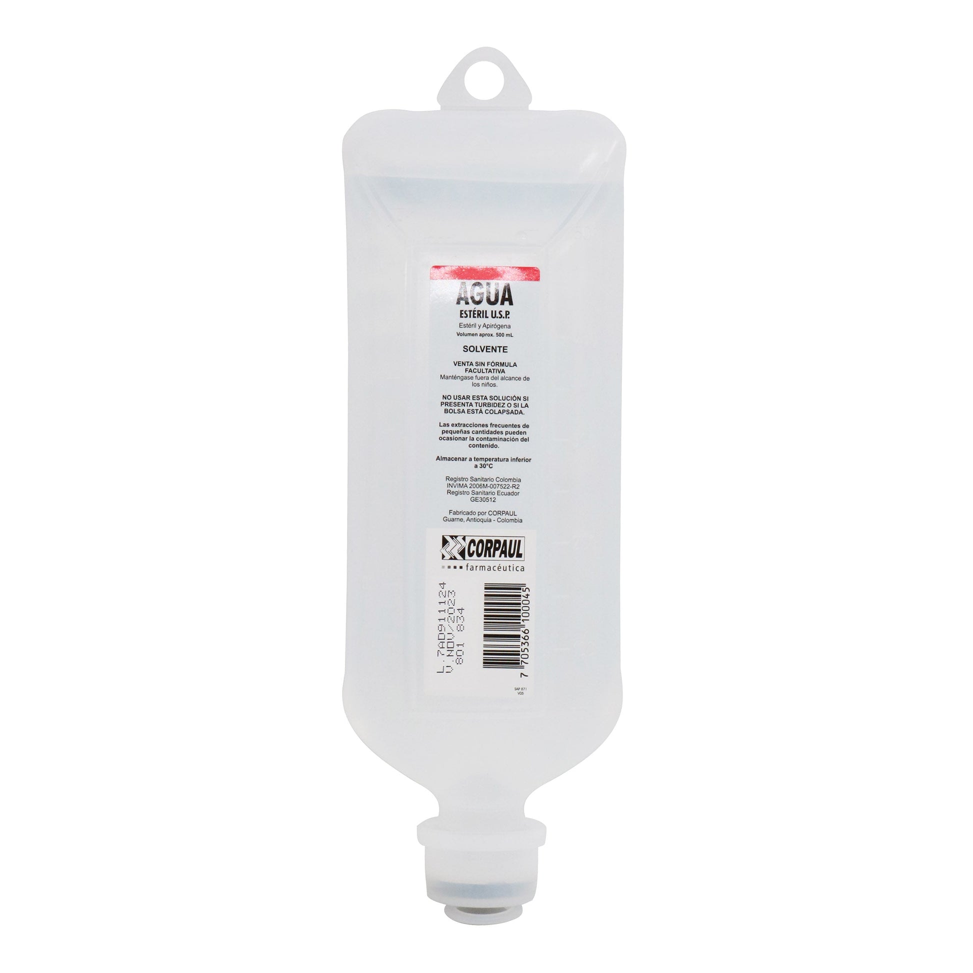 Agua Destilada Corpaul 500 ml