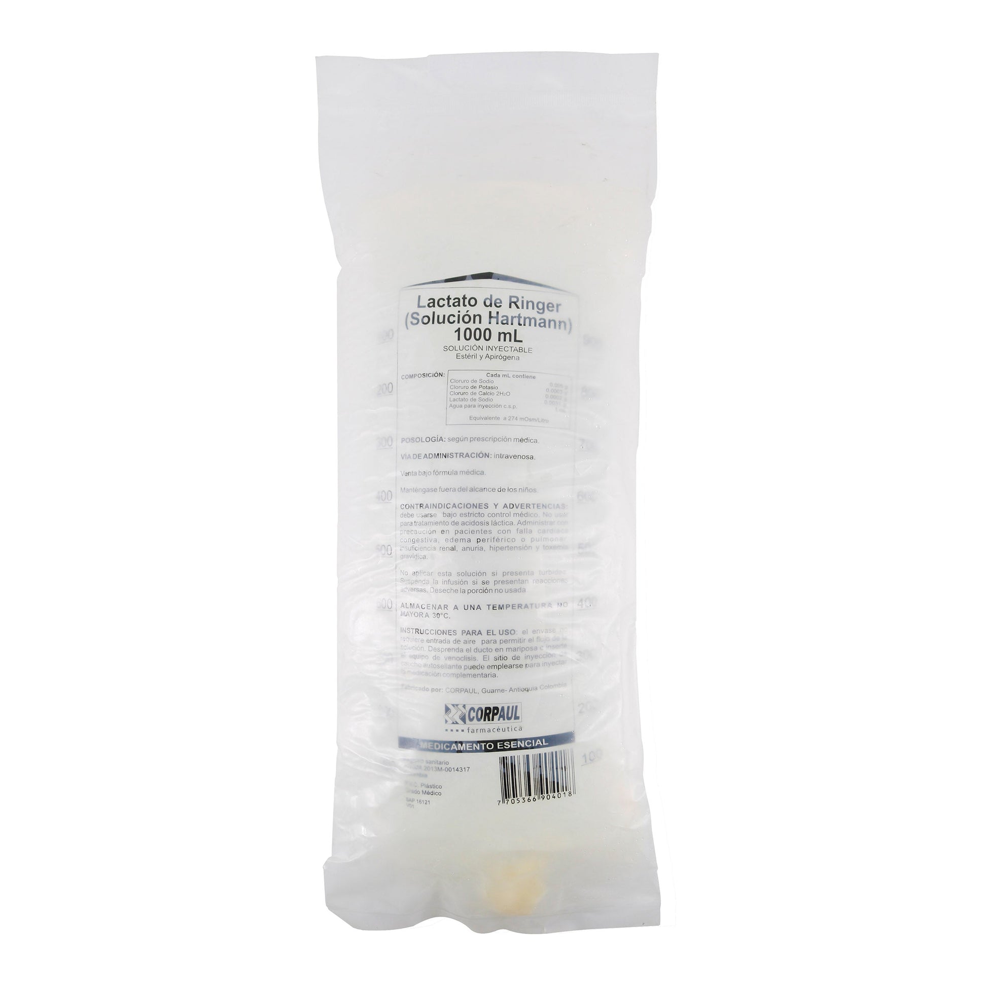 Lactato Ringer Corpa. 1000 ml