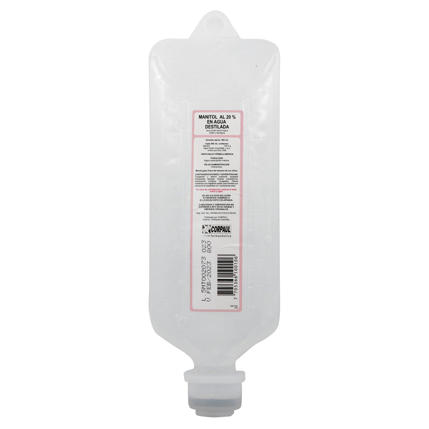 Manitol Al 20% A.d Corpaul 500 ml