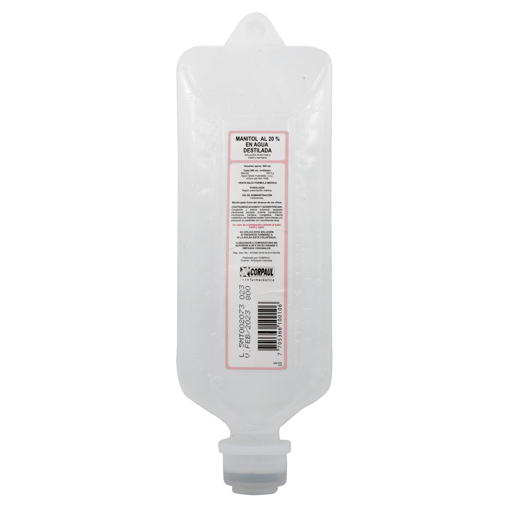 Manitol Al 20% A.d Corpaul 500 ml