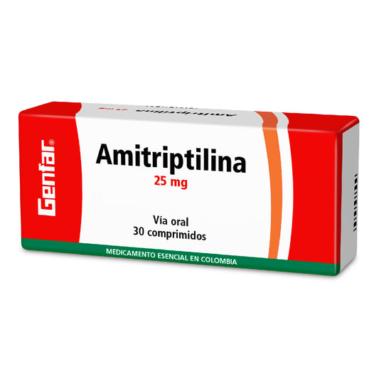 Amitriptilina 25 mg 30 Tabletas W