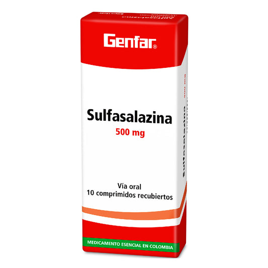 Sulfasalazina 500 mg 10 Tabletas gF