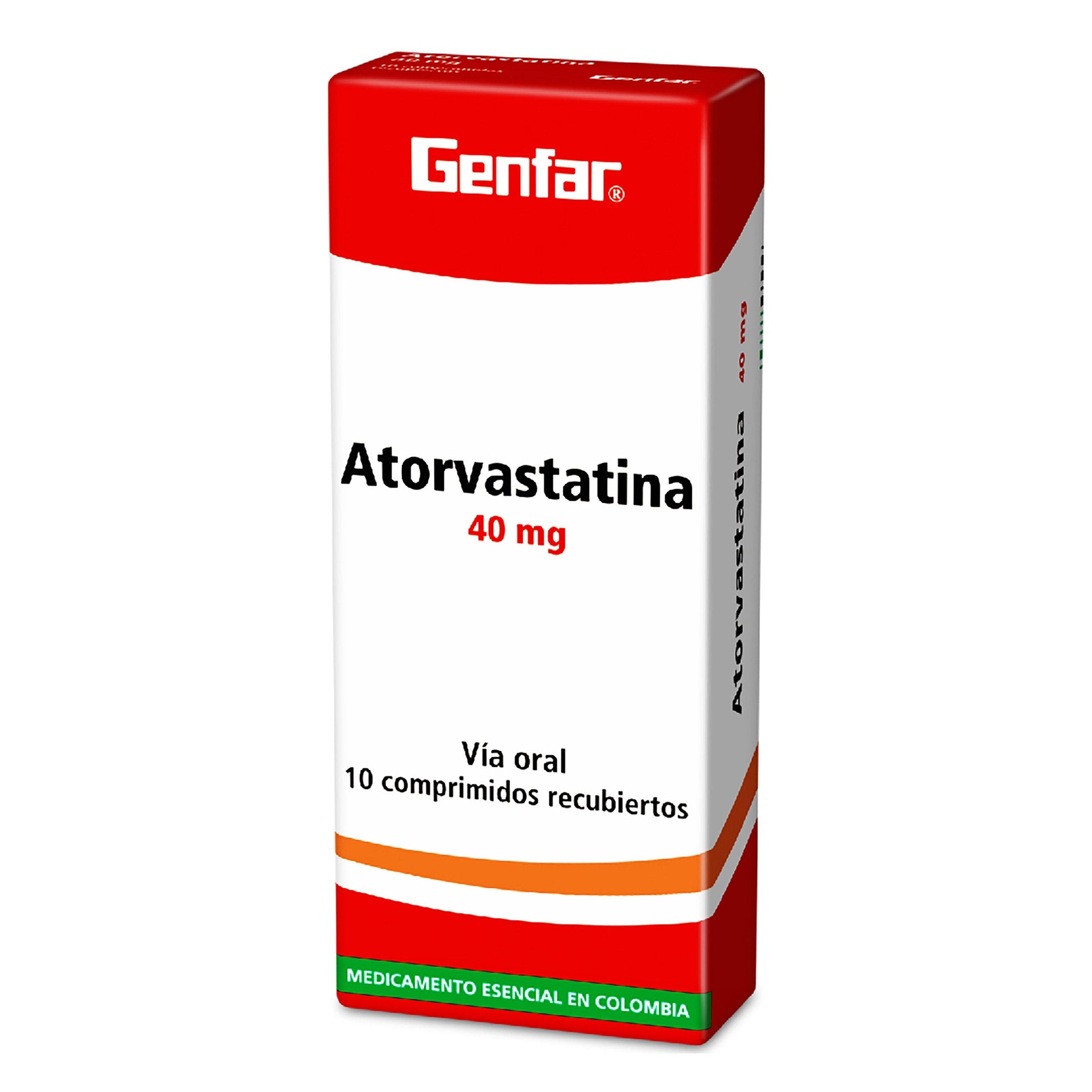 Atorvastatina 40 mg 10 Tabletas W