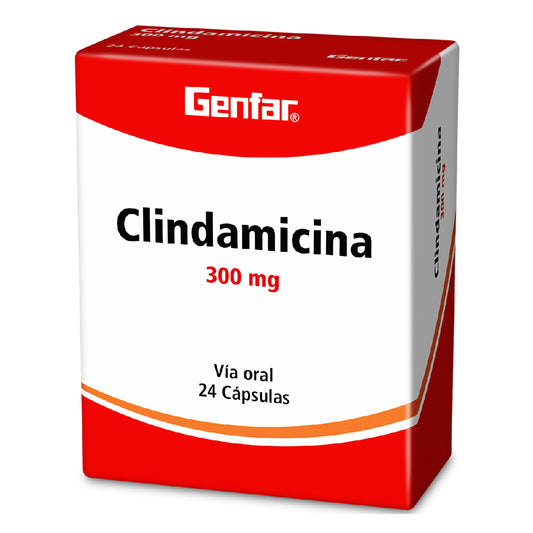 Clindamicina 300 mg 24 Cápsulas W