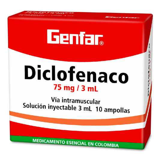 Diclofenaco 75 mg 10 Ampollas W