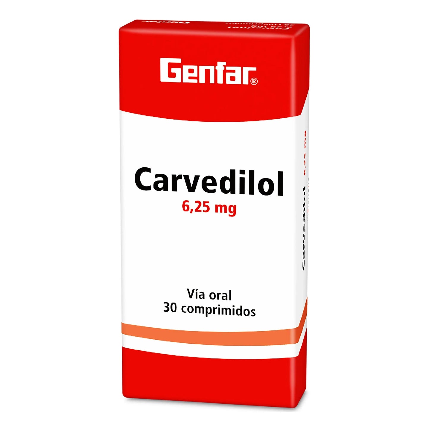 Carvedilol 6.25 mg 30 Tabletas W