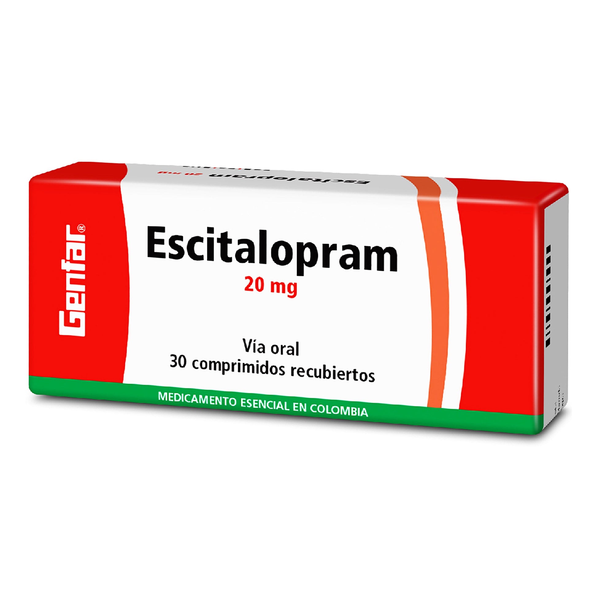 Escitalopram 20 mg 30 Comprimidos gF