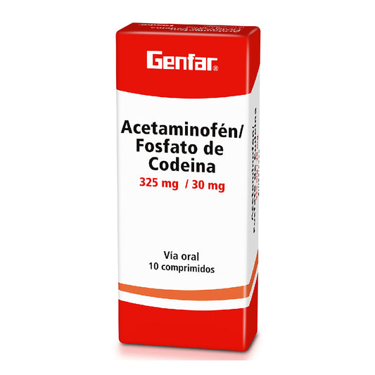 Acetaminofén+CODEINA 325/30mg 10 Tbs gF