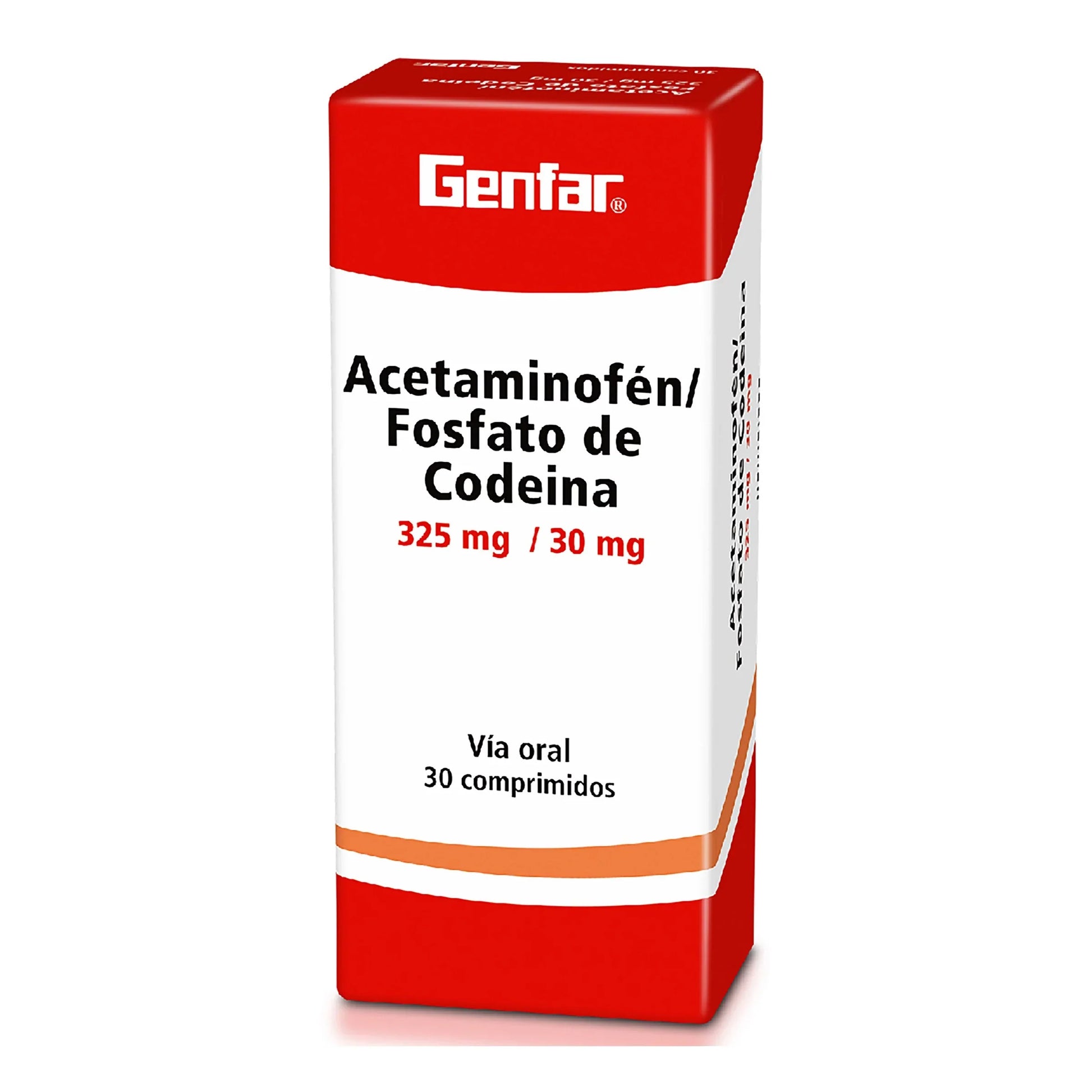 Acetaminofén+CODEINA 325/30mg 30 Tbs gF