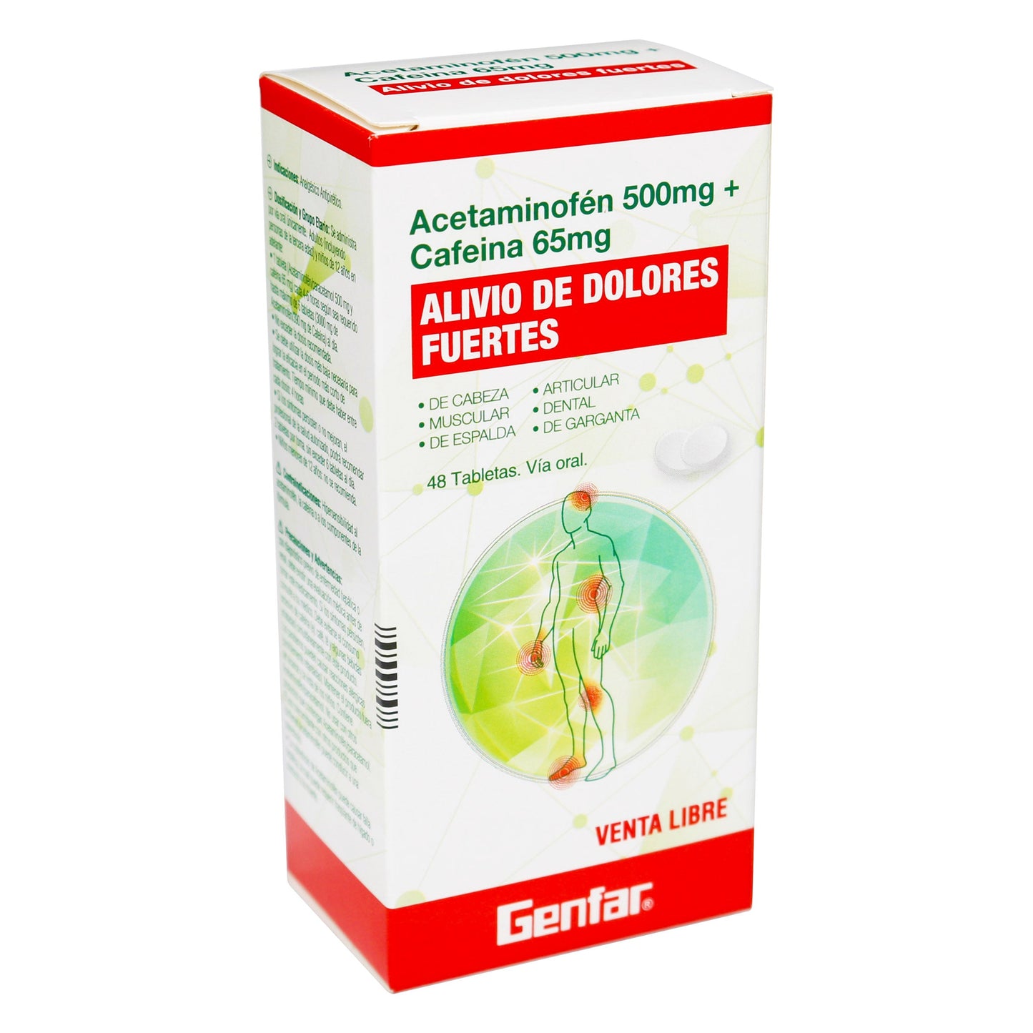 Acetaminofén 500mg+cafeina 65mg 48tbs gF
