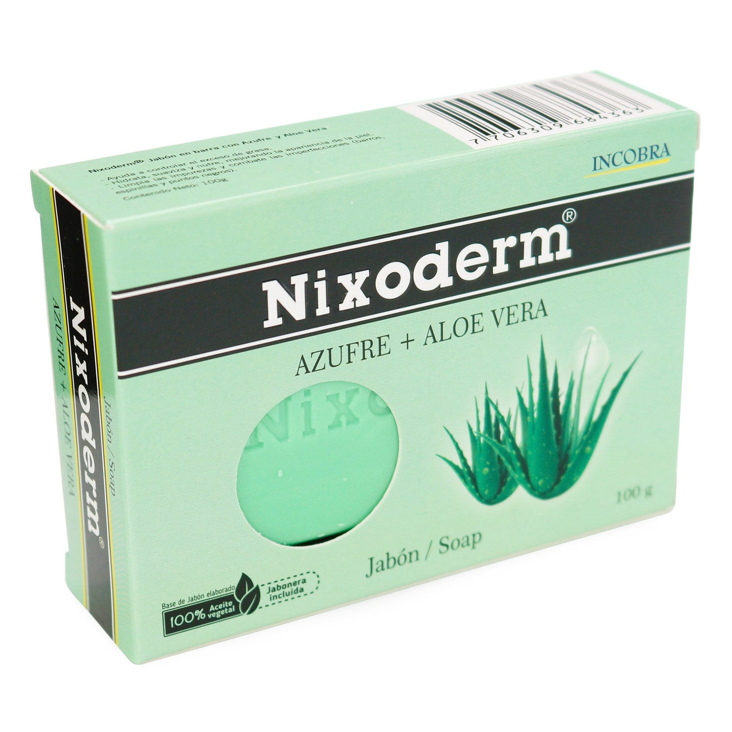 Jabón Nixoderm Azufre Aloe Vera 100 gr