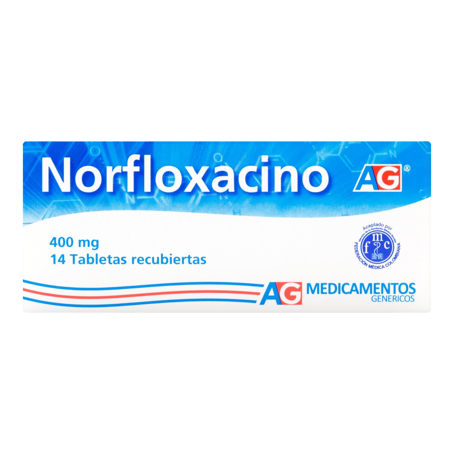 Norfloxacina 400 mg 14 Tabletas Ag