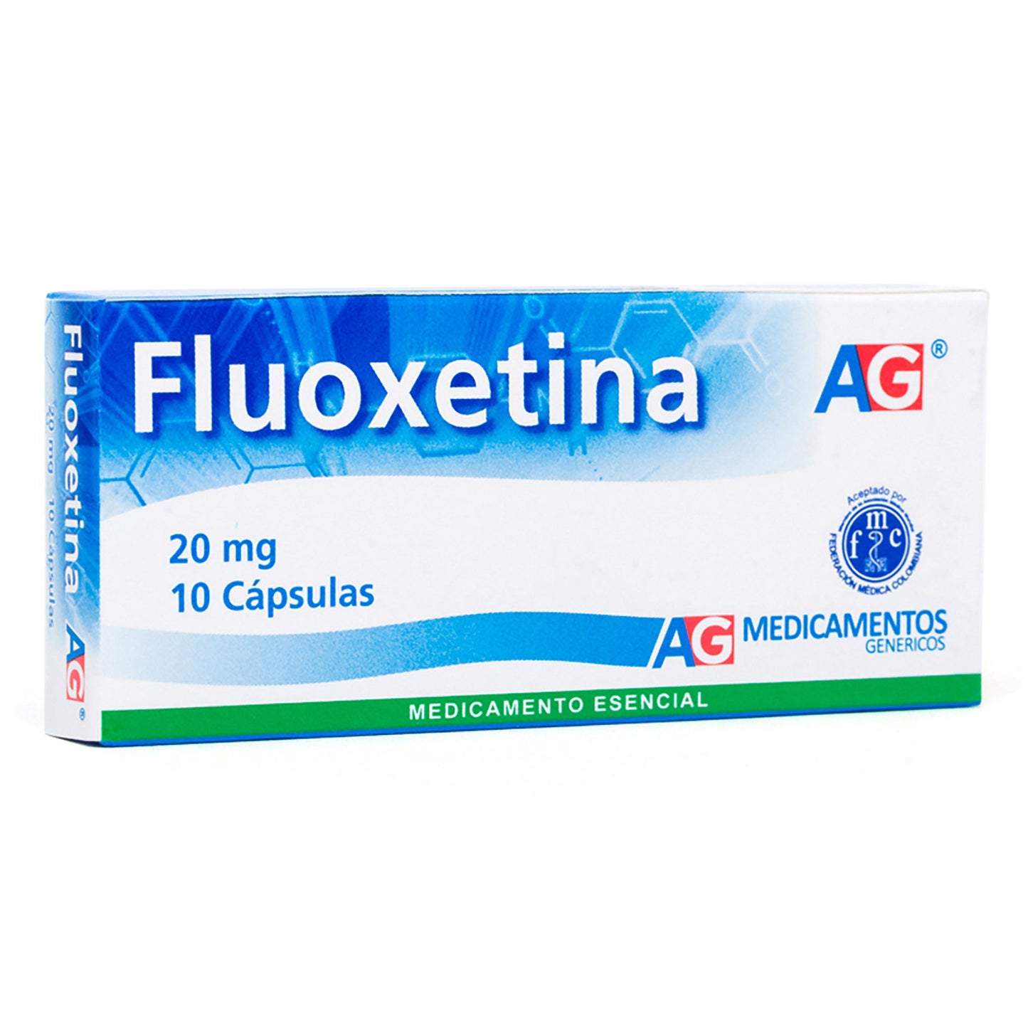 Fluoxetina 20 mg 10 Cápsulas Ag
