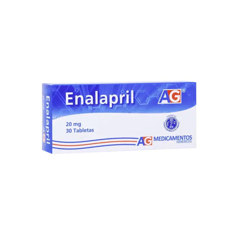 Enalapril 20 mg 30 Tabletas Ag