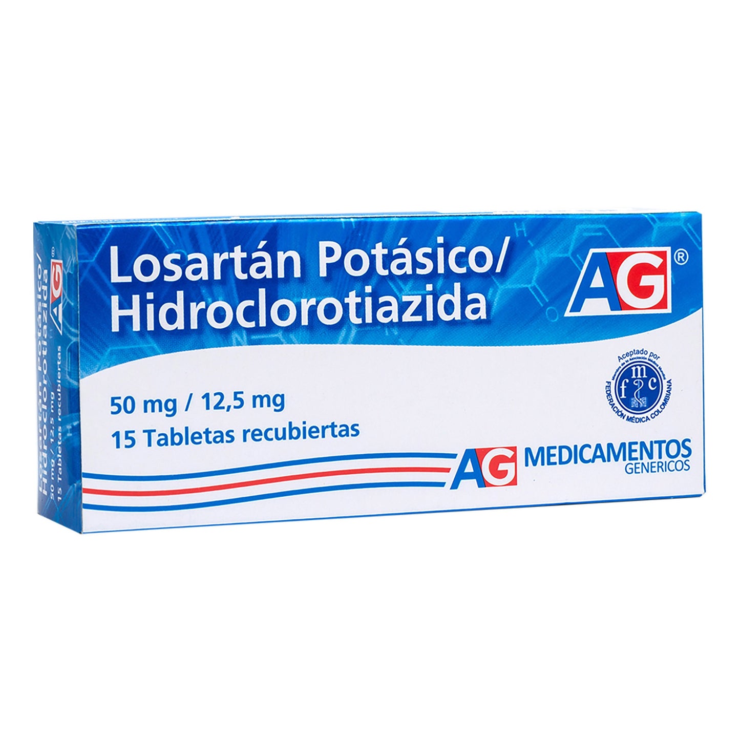 Losartán 50 mg 15 Tabletas Ag