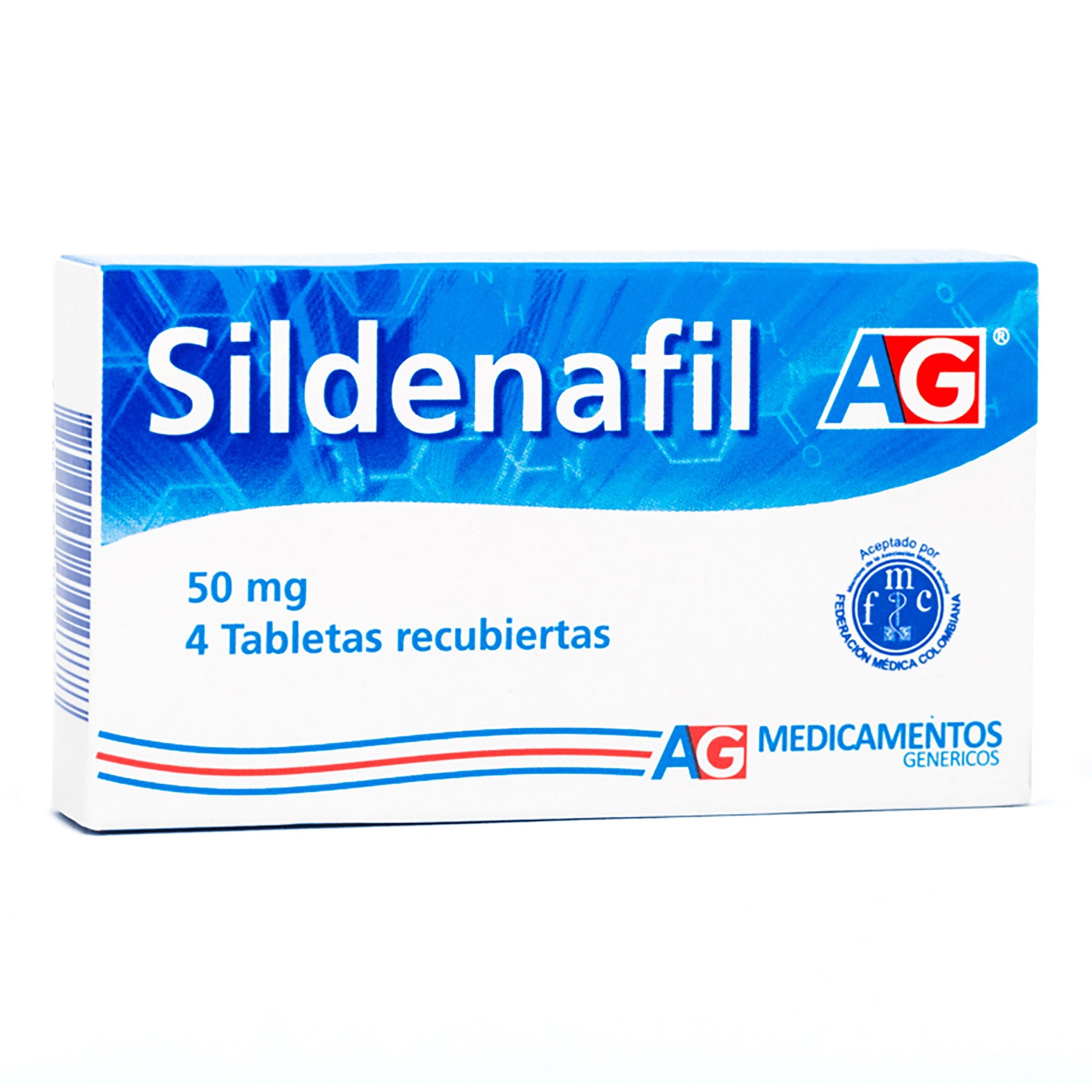 Sildenafil 50 mg 4 Tabletas Ag