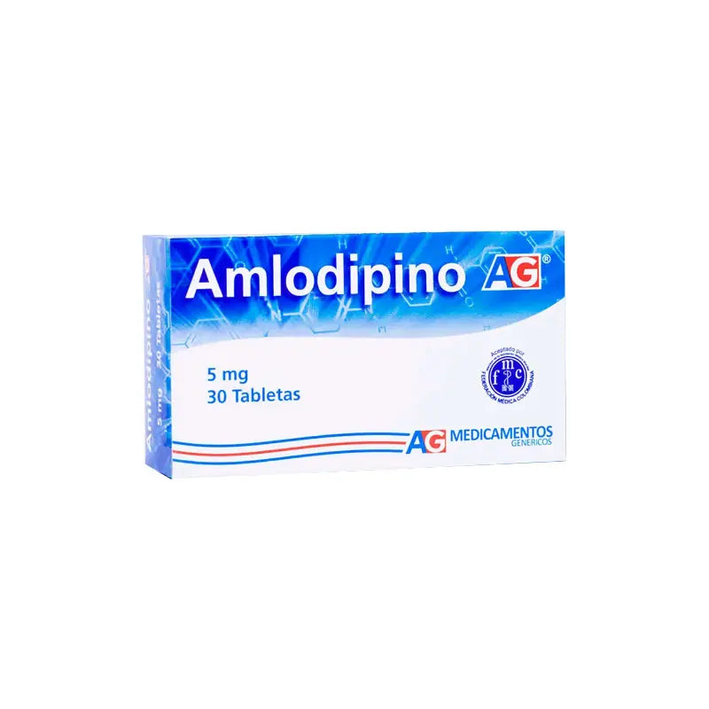 Amlodipino 5 mg 30 Tabletas Ag