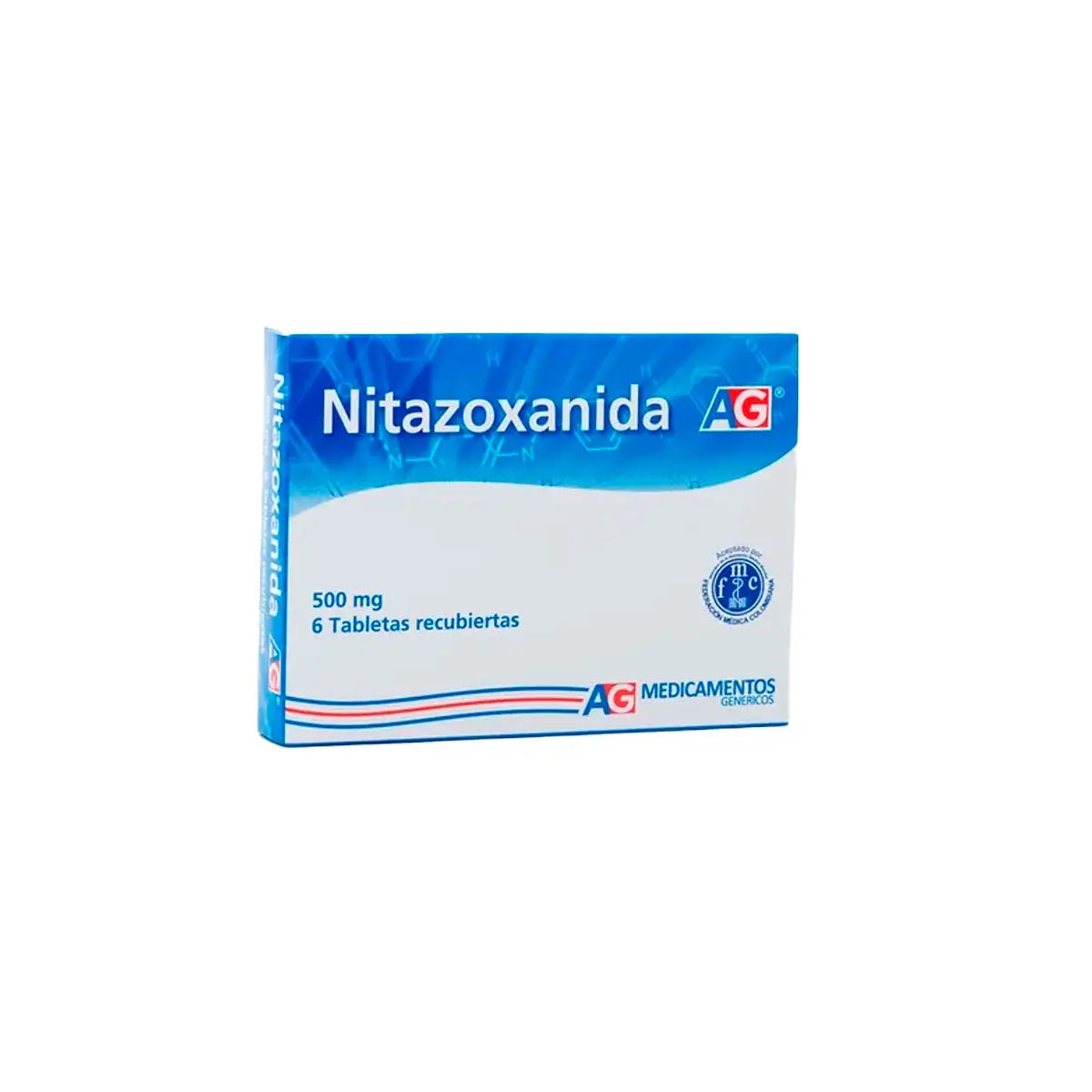 Nitazoxanida 500 mg 6 Tbs