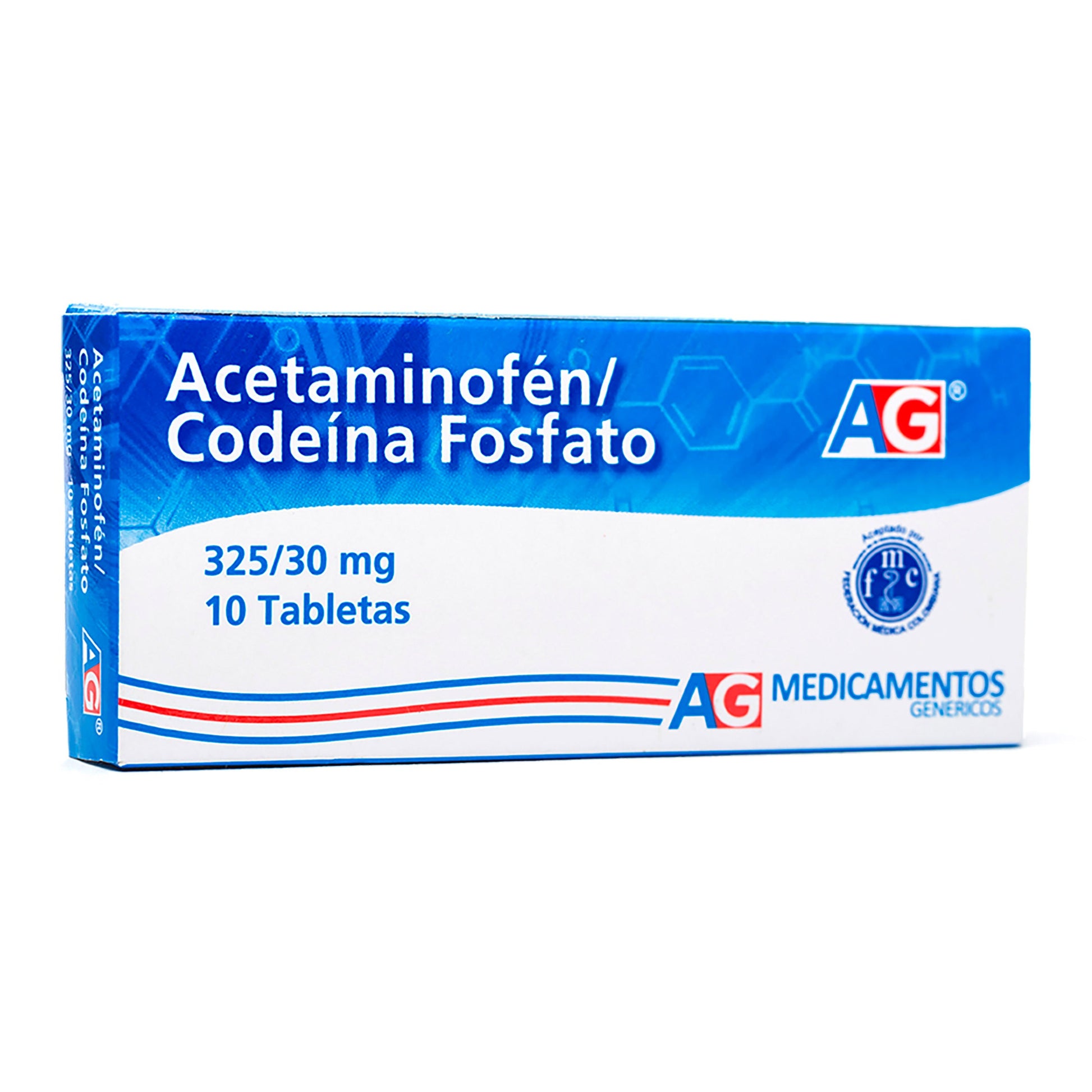 Acetaminofén/CODEINA 325/30 mg 10 Tbs Ag