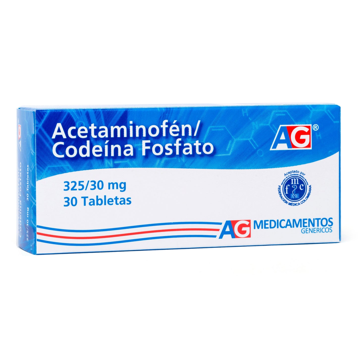 Acetaminofén/CODEINA 325/30 mg 30 Tbs Ag