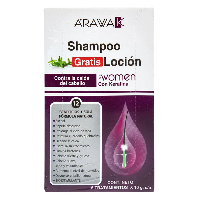Shampoo Arawak Women+locion 6 unds