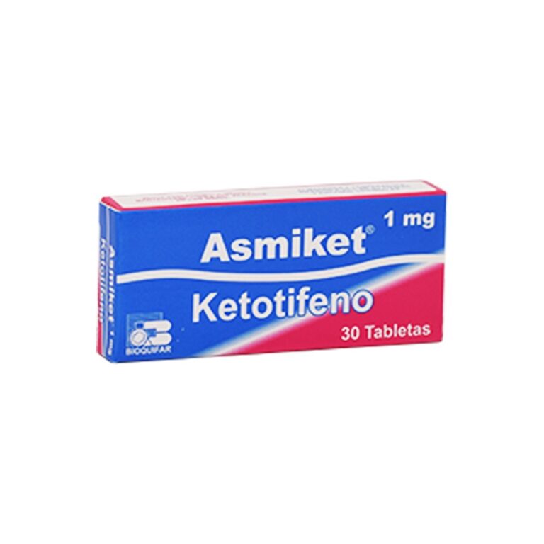 Asmiket Ketotifeno 1 Miligramo 30 Tabletas