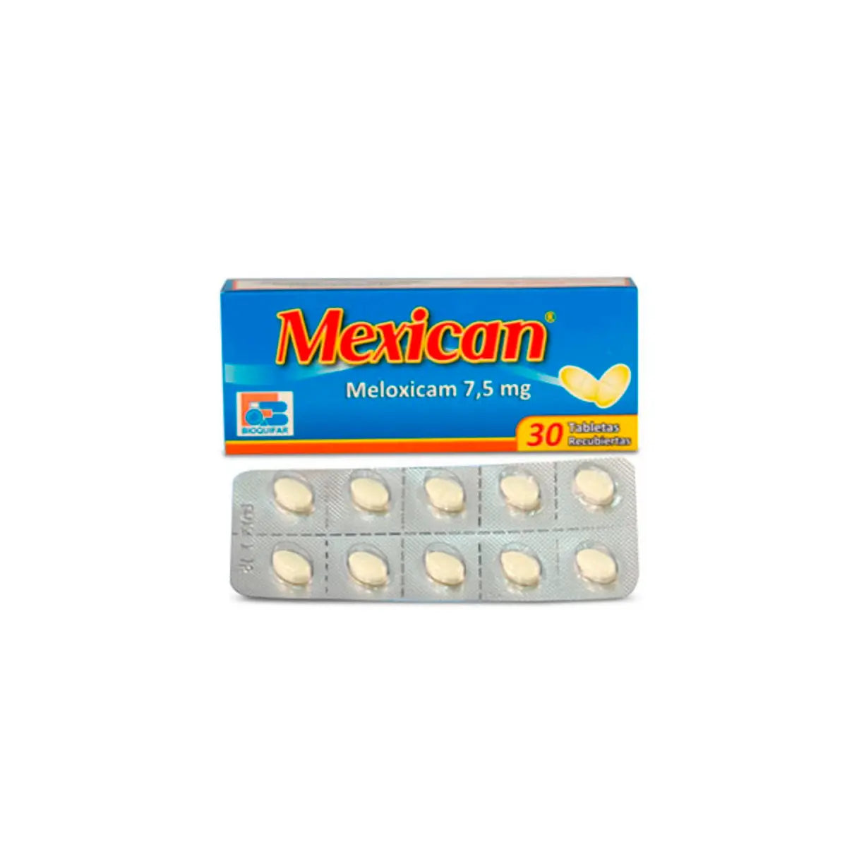 Mexican Meloxicam 7.5 mg 30 Tabletas
